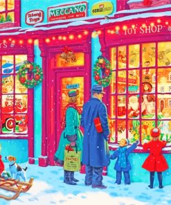 Christmas Toy Shop paint by numbers