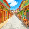 Colombia Colorful Houses paint by numbers