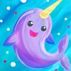 Cute Narwhal Art Paint by numbers