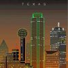 Dallas Buildings Poster paint by numbers