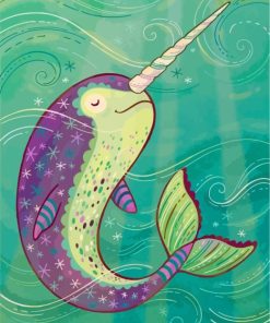 Fantasy Narwhal paint by numbers