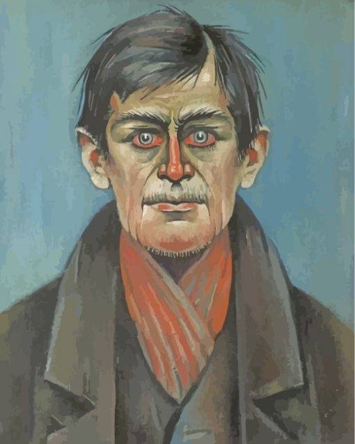 Head Of A Man Lowry Art paint by numbers