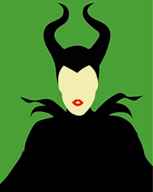 Illustration Maleficent paint by numbers