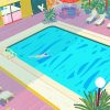 Illustration Swimming Pool paint by numbers