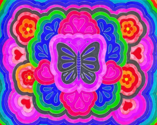 Indie Butterfly Of Love paint by numbers