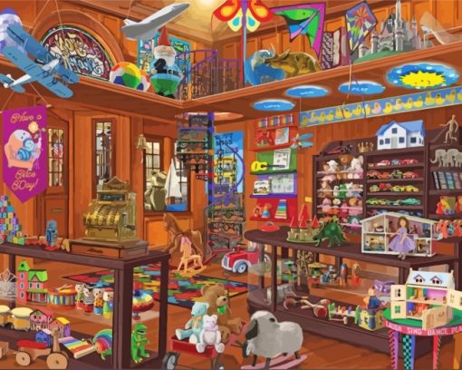 Kids Toys Shop paint by numbers