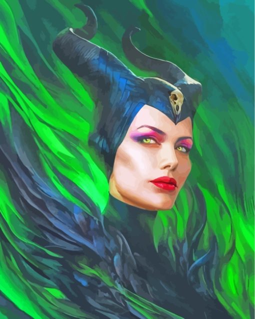 Maleficent Fairy paint by numbers