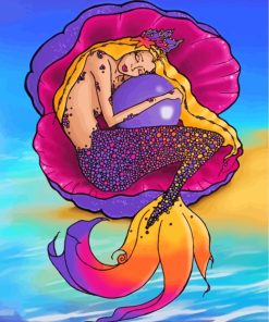Mermaid Pearl Paint by numbers