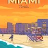 Miami Florida Poster paint by numbers