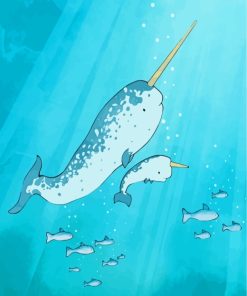 Narwhal Art paint by numbers