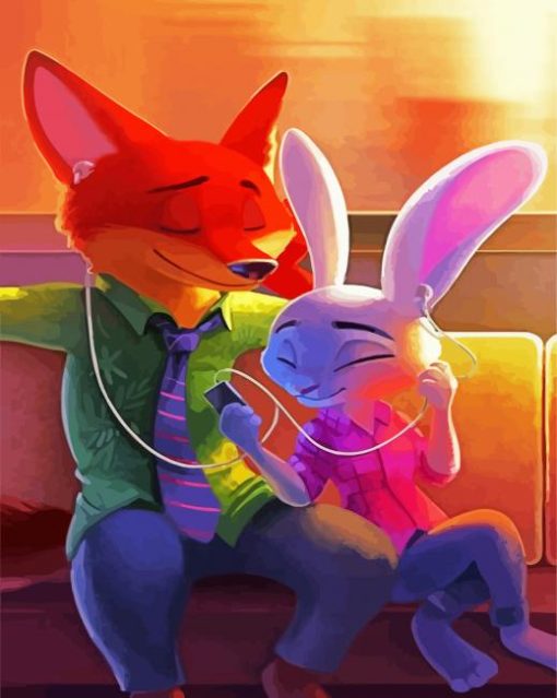 Nick Wilde And Judy Hopps paint by numbers