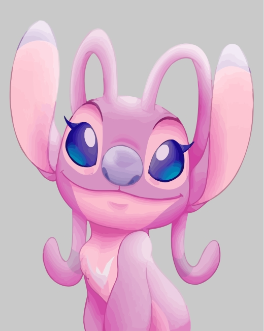 Pinky Angel Lilo And Stitch - Paint By Number - Painting By Numbers