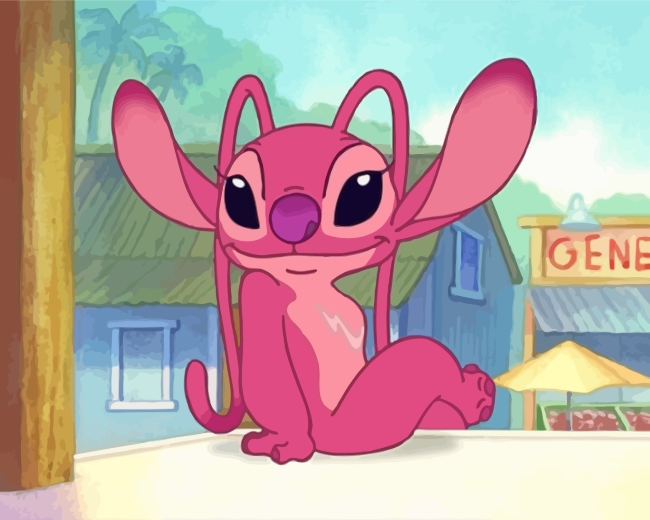Pinky Lilo And Stitch - Paint By Number - Painting By Numbers