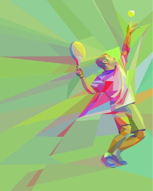 Pop Art Tennis Player paint by numbers