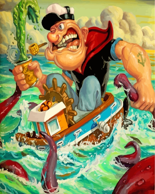 Popeye Art paint by numbers
