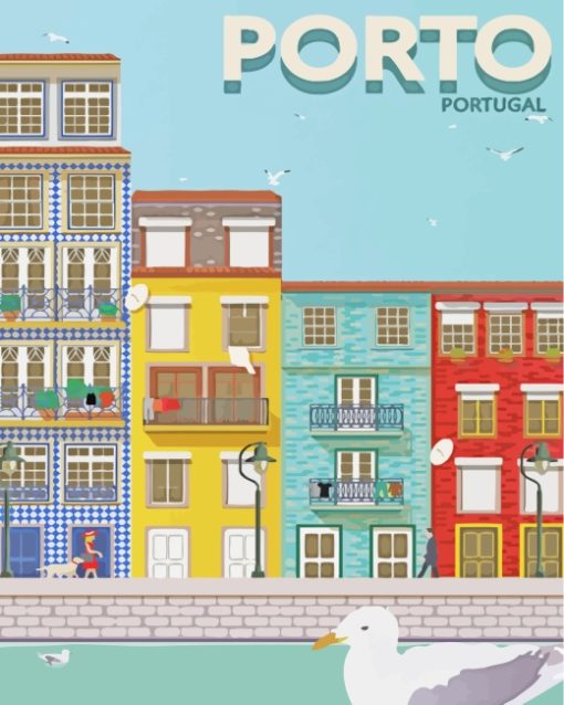 Porto Portugal Poster paint by numbers