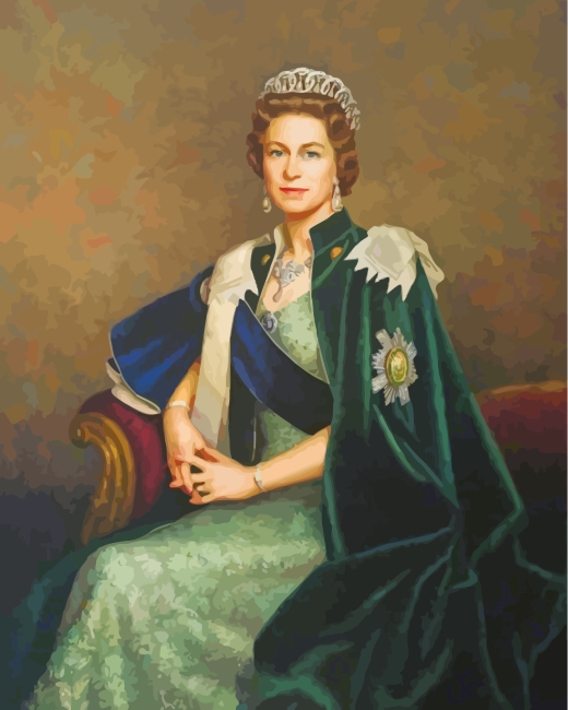 Queen Elizabeth Portrait paint by numbers