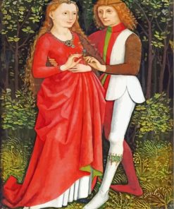 Romantic Medieval Couple paint by numbers