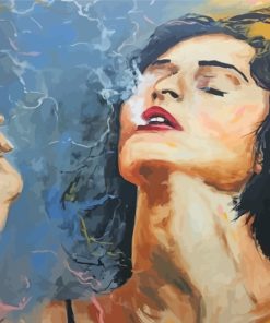 Smoking Woman Art paint by numbers