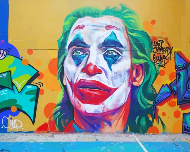 Joker drawing graffiti The Joker