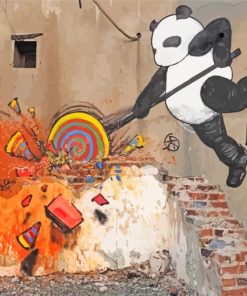 Street Graffiti Panda paint by numbers