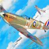 Supmarine Spitfire Aircraft paint by numbers