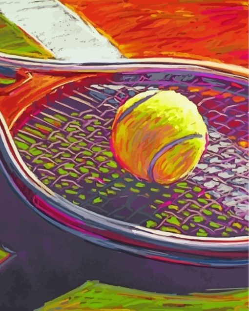 Tennis Equipment paint by numbers