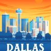 Texas Dallas Poster paint by numbers