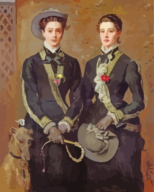 The Twins Portrait paint by numbers