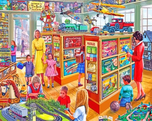 Toys Shop paint by numbers