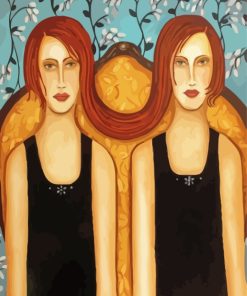 Twins Girls Art paint by numbers