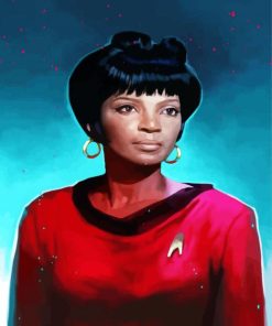 Uhura Star Trek Illusutration paint by numbers