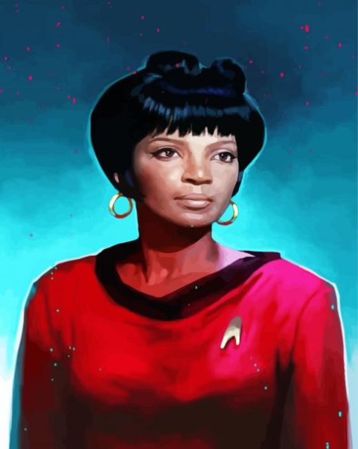 Uhura Star Trek Illusutration paint by numbers