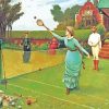 Vintage Tennis Players paint by numbers