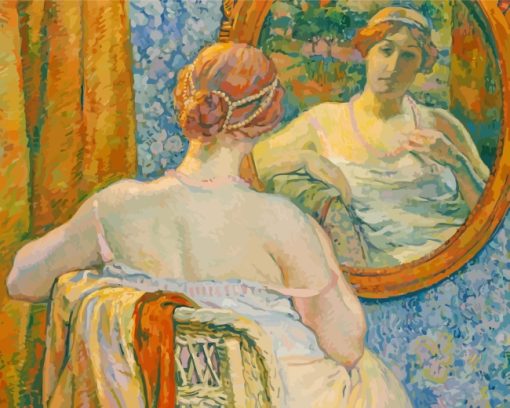 Woman In Mirror Art paint by numbers
