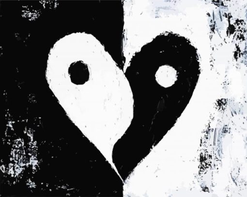 Yin And Yang Heart paint by numbers