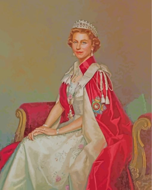 Young Queen Elizabeth paint by numbers