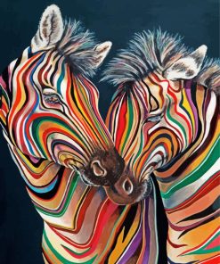 Zebras Couple paint by numbers