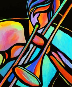 Abstract Musician paint by numbers