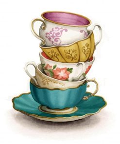 Aesthetic Cups paint by numbers