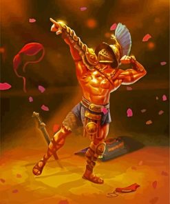 Aesthetic Gladiator Man paint by numbers