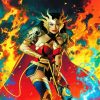Aesthetic Wonder Woman Illustration paint by numbers