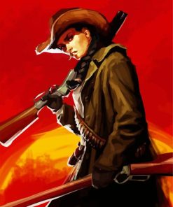Cowgirl Illustration paint by numbers