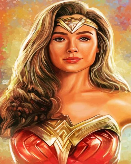 Aesthetic Wonder Woman paint by numbers