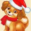 Christmas Dog paint by numbers