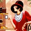 Classy Deco Lady paint by numbers