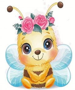 Cute Bee paint by numbers