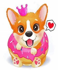 Cute Little Corgi paint by numbers