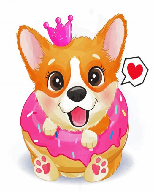 Cute Little Corgi paint by numbers