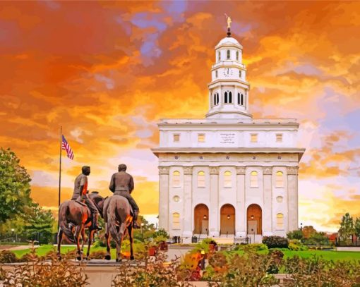 Nauvoo Temple Illinois paint by numbers